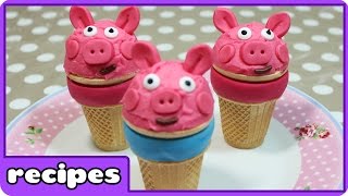 Cupcake Mania  Peppa Pig Ice Cream Recipe  Fun Food Ideas  Learn how to cook [upl. by Llehsem]