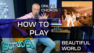 How To Play Colin Hay  Beautiful World only 4 chords required [upl. by Adnorehs821]