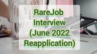 Actual RareJob Interview June 2022 Updated Questions [upl. by Vookles]