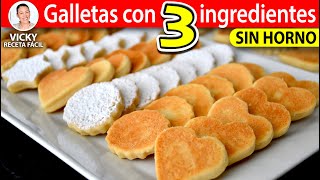 GALLETAS CON 3 INGREDIENTES SIN HORNO [upl. by Akiner464]