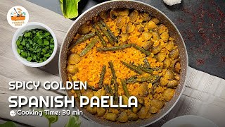 Spanish Vegetable Paella with Arborio Rice Bean and Mushrooms  Easy Dinner Recipe  Foodies only [upl. by Radloff]