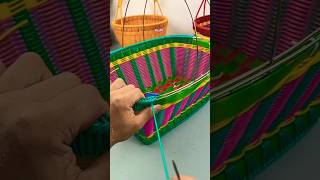 Baskets tutorial Zero basic teaching the most difficult Step rcs91 shorts knitting basket [upl. by Ayahsal253]