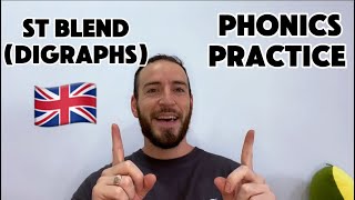 Phonics Practice For Kids 🇬🇧 ST Digraph Blend Listen amp Repeat subtitles  emojis British accent [upl. by Araccot454]