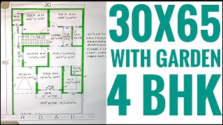 30x65 house plans  30 by 65 house plan in HINDI with full details  buildyourbuilding [upl. by Lajib]