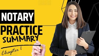 Notarial Practice  chapter 1 summary  introduction to Notary practice for law students [upl. by Bord464]