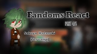 Fandoms React  Servamp Sakuya Watanuki  SHIPS  PART 46 [upl. by Nim]