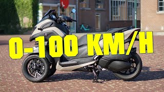 YAMAHA TRICITY 300  0100 KMH  060 MPH [upl. by Emlen]