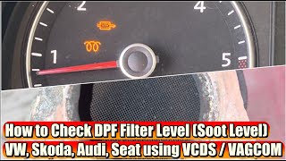 How to check your DPF Filter Level Soot Level VW Volkswagen Skoda Audi Seat using VCDS  VAGCOM [upl. by Rafe]