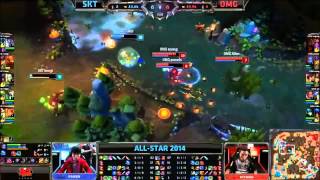 SKT T1 Faker Orianna amazing dodge moving  SKT T1 vs OMG Allstar 2014 [upl. by Berti]