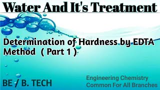 Hardness Determination by EDTA method I Complexometry I Reagents used in EDTA method I [upl. by Alleacim]