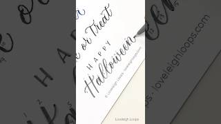 Happy Halloween Written In Calligraphy  Join Calligraphy Skool For Worksheets calligraphy [upl. by Tnemelc]