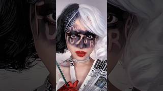 Cruella makeup watch till the end cruellamakeup cruellacosplay halloween halloweenmakeup [upl. by Hulbert]