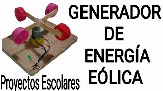 COMO HACER UN GENERADOR DE ENERGÍA EÓLICA CASERO Proyectos Escolares quotcreaciones caserasquot [upl. by Mulry]