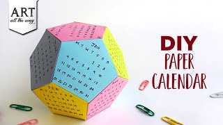 DIY Paper Calendar  Origami Calendar  Paper Craft  DIY Calendar  Creative Calendar [upl. by Ynaiffit]