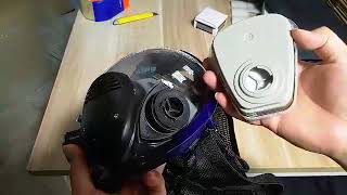 Full Face Mask For 6800 Gas Mask Full Face Filter installed [upl. by Halfdan]