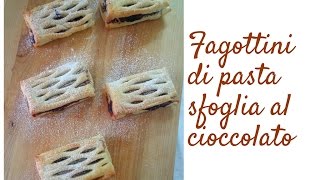 Fagottini di pasta sfoglia al cioccolato [upl. by Cirdet320]