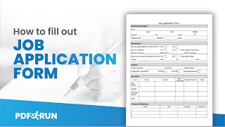 How to Fill Out Job Application Form Online  PDFRun [upl. by Puff852]