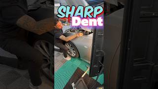 Sharp dent repair  Pdr training autobodyrepair paintlessdentrepair cardentrepair diy [upl. by Tnecillim]