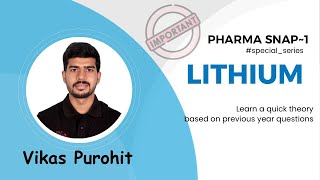 quotDRUG  LITHIUMquot  PHARMASNAP 1  PHARMACOLOGY  NURSING  norcet2024 aiims  ESIC  PGI  CHO [upl. by Jessee]