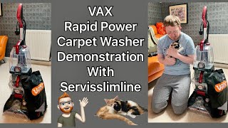 VAX Rapid Power Carpet Washer Demonstration With servisslimline [upl. by Balas]