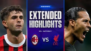 AC Milan vs Liverpool Extended Highlights  UCL League Phase MD 1  CBS Sports Golazo [upl. by Chrisy]