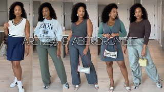 Elevate Your Business Casual Fall Staples  ARITZIA and ABERCROMBIE Clothing Try On Haul 2023 [upl. by Lleder]