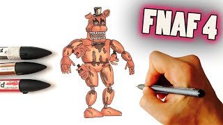 NIGHTMARE FREDDY ✎ FNAF ✎ HOW TO DRAW [upl. by Katleen]