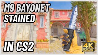 ★ CS2 M9 Bayonet Stained  CS2 Knife InGame Showcase 4K [upl. by Akiraa]