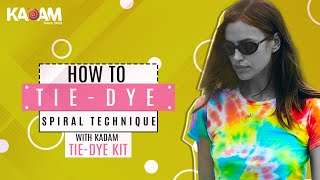 How to Tie Dye at Home with Kadam Tie Dye Kits Spiral Techniques art tiedye fashion dyeing [upl. by Celka496]