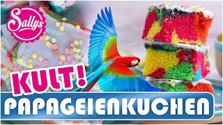 Papageien Kuchen  buntes Party Rezept Sallys Welt [upl. by Noloc]