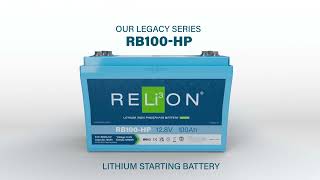 New RELiON High Performance RB100HP LiFePO4 Battery [upl. by Yliram]