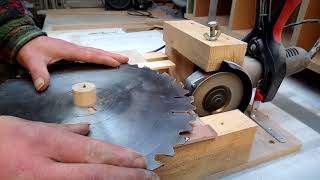 Homemade Circular Saw Blade Sharpener Angle Grinder amp Diamond Disk [upl. by Uwkuhceki]