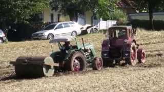 Belarus Deutz Famulus festgefahren walzen pflügen stuck in mud [upl. by Ycniuqed511]