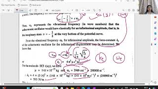 L40 Vibrational Frequency Force Constant for Anharmonic Oscillator and Isotope Effect [upl. by Survance]