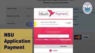 nsu application bkash payment  North South University  Admission  Payment  Online Application [upl. by Tabbi]