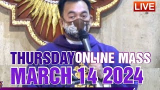 QUIAPO CHURCH LIVE MASS TODAY REV FR DOUGLAS BADONG MARCH 142024 [upl. by Mulry885]