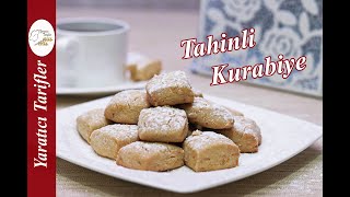 TAHİNLİ KURABİYE TARİFİ  AĞIZDA DAĞILAN KURABİYE  MUTFAK TV [upl. by Urien783]