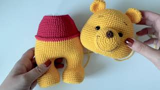 Sew the head to body  crochet Pooh bear [upl. by Airednaxela808]