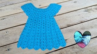 Vestido tejido a crochet todas las tallas parte 1 [upl. by Hilario]