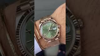 ROLEX DAYDATE 40MM ROSE GOLD 2282350025 OLIVE [upl. by Ruel]