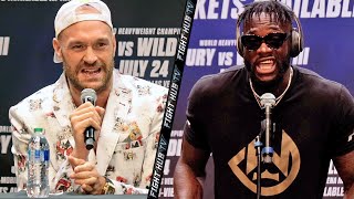 TYSON FURY VS DEONTAY WILDER 3  FULL KICK OFF PRESS CONFERENCE amp FACE OFF VIDEO [upl. by Hank20]