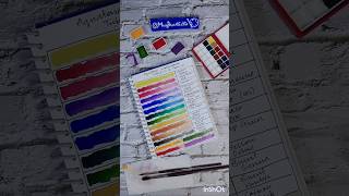 Swatching Aquatone watercolors The Basic Set musfirartistic art artist shorts aquarelle yt [upl. by Nonnairb842]