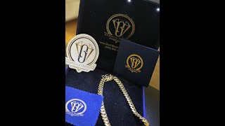 GUSVILLA JEWELRY 11MM MIAMI CUBAN LINK GOLD OVER SILVER CHAIN [upl. by Aitat353]