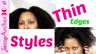 How to Hairstyles for Thinning Edges  Afro [upl. by Ehpotsirhc]