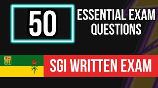 SGI Written Exam  Saskatchewan Knowledge Test 50 Essential Exam Questions [upl. by Bamberger]