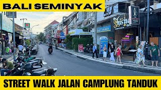 Bali Seminyak Indonesia Street Walking Tour Video Today 2024 [upl. by Nassah]