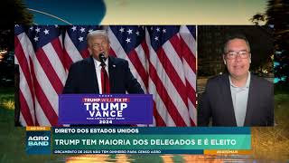 Direto dos Estados Unidos Trump tem maioria dos delegados e é eleito [upl. by Gnouhk]