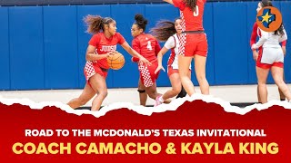 Road to the McDonald’s Texas Invitational Coach Camacho amp Kayla King from Judson HS [upl. by Sweyn]