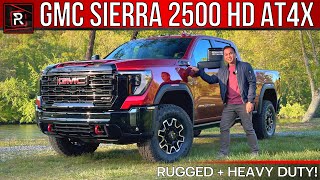 The 2024 GMC Sierra 2500 HD AT4X Is A Really Big OffRoad Luxury Truck [upl. by Nylcoj]