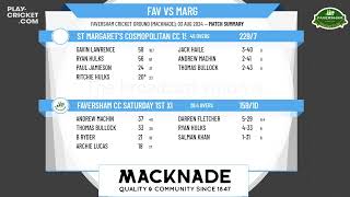 Faversham CC Saturday 1st XI v St Margaret’s Cosmopolitan CC 1st XI [upl. by Carn375]